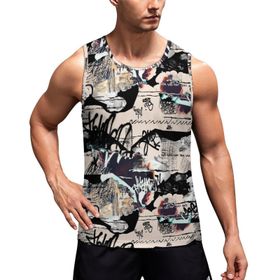 AILLOSA Fun-Top Relax Tembel Hayvan Baskılı Yazlık YH-599 Erkek Atlet