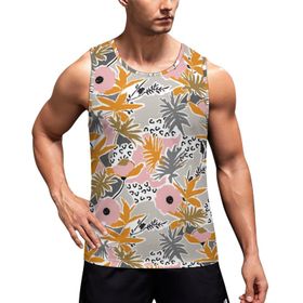 AILLOSA Fun-Top Relax Tembel Hayvan Baskılı Yazlık YH-661 Erkek Atlet