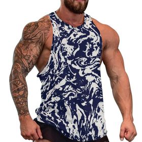 AILLOSA Fun Tops Tank Top Tembel Hayvan Basklı Rahat YH-27 Erkek T-shirt