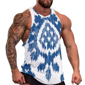 AILLOSA Fun Tops Tank Top Tembel Hayvan Basklı Rahat YH-34 Erkek T-shirt