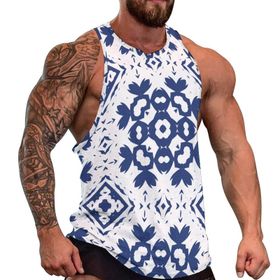 AILLOSA Fun Tops Tank Top Tembel Hayvan Basklı Rahat YH-37 Erkek T-shirt
