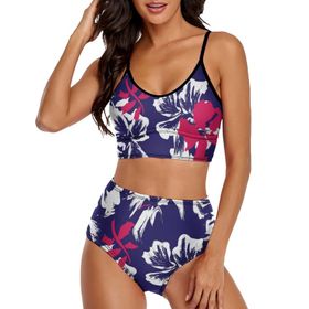 AILLOSA GFY-30 Geniş Omuz Askılı Üçgen Bikini Üstü Alçak Bel İki Parça Kadın Bikini Seti