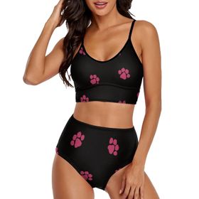 AILLOSA GFY-36 Geniş Omuz Askılı Üçgen Bikini Üstü Alçak Bel İki Parça Kadın Bikini Seti