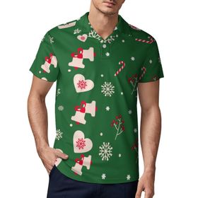 AILLOSA GFY03 3D Baskılı Desen Kısa kollu Polo Yaka Erkek T-shirt