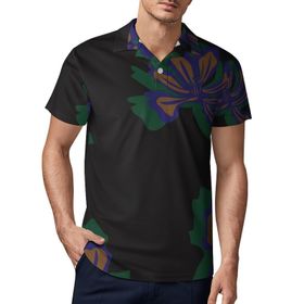 AILLOSA GFY05 3D Baskılı Desen Kısa kollu Polo Yaka Erkek T-shirt