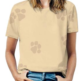 AILLOSA GFY15 Tamamı Baskılı Kısa Kollu Yuvarlak Yaka Kadın T-shirt