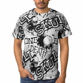 AILLOSA GFY19 3D Baskılı Desenli Kısa Kollu Erkek T-shirt