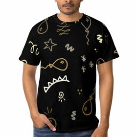 AILLOSA GFY22 3D Baskılı Desenli Kısa Kollu Erkek T-shirt