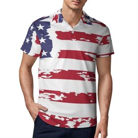 AILLOSA GFY27 3D Baskılı Desen Kısa kollu Polo Yaka Erkek T-shirt