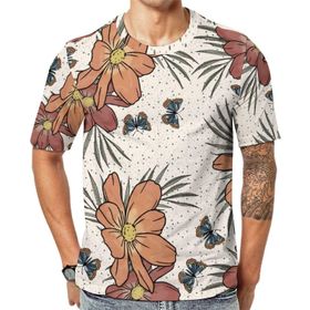 AILLOSA GFY28 3D Baskılı Desenli Kısa Kollu Erkek T-shirt