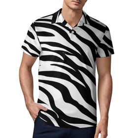 AILLOSA GFY38 3D Baskılı Desen Kısa kollu Polo Yaka Erkek T-shirt