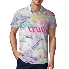 AILLOSA GFY39 3D Baskılı Desen Kısa kollu Polo Yaka Erkek T-shirt