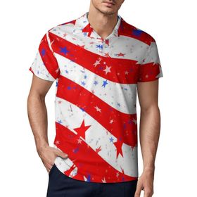 AILLOSA GFY41 3D Baskılı Desen Kısa kollu Polo Yaka Erkek T-shirt