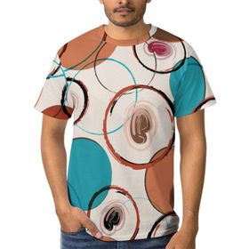 AILLOSA H-98 3D Baskılı Desenli Kısa Kollu Erkek T-shirt