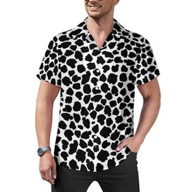 AILLOSA Hawaii Çiçek Baskılı 3D Desen Kısa Kollu YH-115 Erkek Gömlek