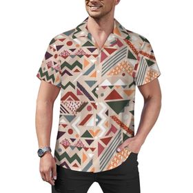AILLOSA Hawaii Çiçek Baskılı 3D Desen Kısa Kollu YH-157 Erkek Gömlek