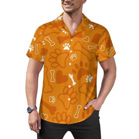 AILLOSA Hawaii Çiçek Baskılı 3D Desen Kısa Kollu YH-166 Erkek Gömlek