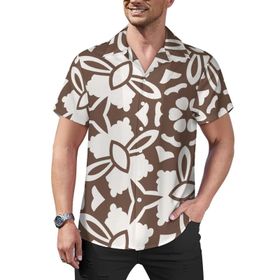 AILLOSA Hawaii Çiçek Baskılı 3D Desen Kısa Kollu YH-231 Erkek Gömlek