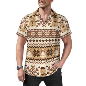 AILLOSA Hawaii Çiçek Baskılı 3D Desen Kısa Kollu YH-254 Erkek Gömlek
