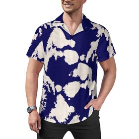 AILLOSA Hawaii Çiçek Baskılı 3D Desen Kısa Kollu YH-31 Erkek Gömlek