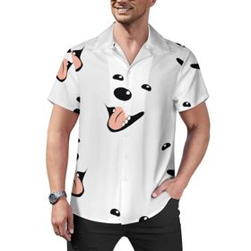 AILLOSA Hawaii Çiçek Baskılı 3D Desen Kısa Kollu YH-373 Erkek Gömlek
