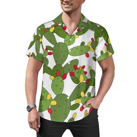 AILLOSA Hawaii Çiçek Baskılı 3D Desen Kısa Kollu YH-445 Erkek Gömlek