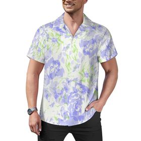 AILLOSA Hawaii Çiçek Baskılı 3D Desen YH-692 Erkek Gömlek
