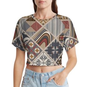 AILLOSA Racerback Bisiklet Yaka Kısa Kol YH-246 Kadın T-shirt