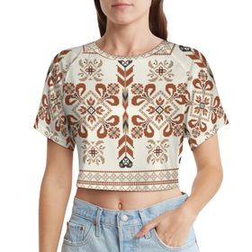 AILLOSA Racerback Bisiklet Yaka Kısa Kol YH-299 Kadın T-shirt