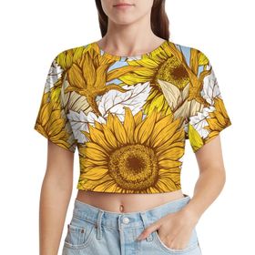 AILLOSA Racerback Bisiklet Yaka Kısa Kol YH-374 Kadın T-shirt