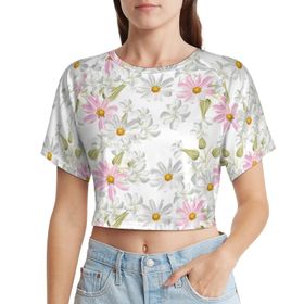 AILLOSA Racerback Bisiklet Yaka Kısa Kol YH-498 Kadın T-shirt