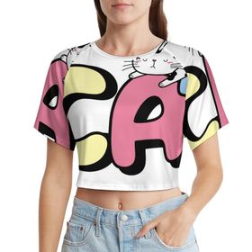 AILLOSA Racerback Tank Top TH-442 Kısa Kollu Yuvarlak Yaka Kadın T-shirt