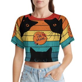 AILLOSA Racerback Tank Top TH-443 Kısa Kollu Yuvarlak Yaka Kadın T-shirt
