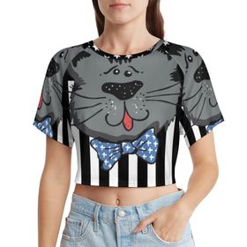 AILLOSA Racerback Tank Top Yuvarlak Yaka Kısa Kol Flag-05 Kadın T-shirt