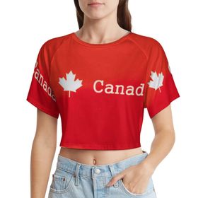 AILLOSA Racerback Tank Top Yuvarlak Yaka Kısa Kol Flag-07 Kadın T-shirt