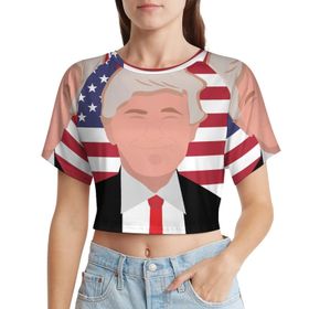 AILLOSA Racerback Tank Top Yuvarlak Yaka Kısa Kol Flag-13 Kadın T-shirt