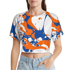 AILLOSA Racerback Tank Top Yuvarlak Yaka Kısa Kol Flag-154 Kadın T-shirt
