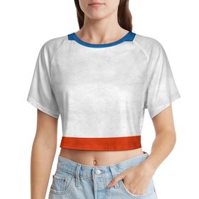 AILLOSA Racerback Tank Top Yuvarlak Yaka Kısa Kol Flag-93 Kadın T-shirt