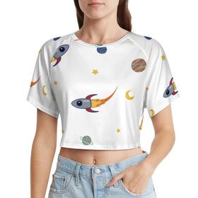 AILLOSA Racerback Tank Top Yuvarlak Yaka Kısa Kol GFY-10 Kadın T-shirt