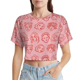 AILLOSA Racerback Tank Top Yuvarlak Yaka Kısa Kol GFY-25 Kadın T-shirt