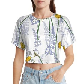 AILLOSA Racerback Tank Top Yuvarlak Yaka Kısa Kol GFY-34 Kadın T-shirt