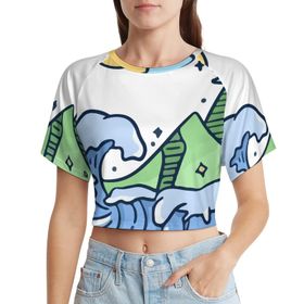 AILLOSA Racerback Tank Top Yuvarlak Yaka Kısa Kol TH-100 Kadın T-shirt