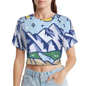 AILLOSA Racerback Tank Top Yuvarlak Yaka Kısa Kol TH-101 Kadın T-shirt