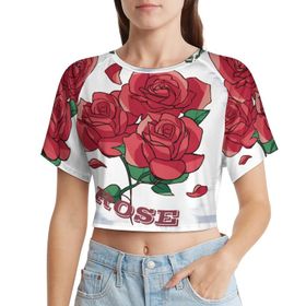 AILLOSA Racerback Tank Top Yuvarlak Yaka Kısa Kol TH-103 Kadın T-shirt