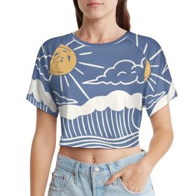 AILLOSA Racerback Tank Top Yuvarlak Yaka Kısa Kol TH-109 Kadın T-shirt