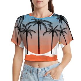 AILLOSA Racerback Tank Top Yuvarlak Yaka Kısa Kol TH-111 Kadın T-shirt