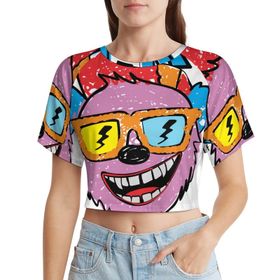 AILLOSA Racerback Tank Top Yuvarlak Yaka Kısa Kol TH-126 Kadın T-shirt