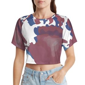 AILLOSA Racerback Tank Top Yuvarlak Yaka Kısa Kol TH-13 Kadın T-shirt