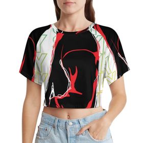 AILLOSA Racerback Tank Top Yuvarlak Yaka Kısa Kol TH-134 Kadın T-shirt