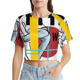 AILLOSA Racerback Tank Top Yuvarlak Yaka Kısa Kol TH-135 Kadın T-shirt